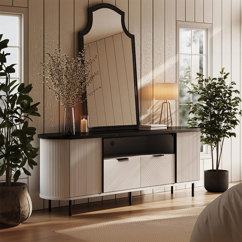 Best Belleze Fluted TV Stand