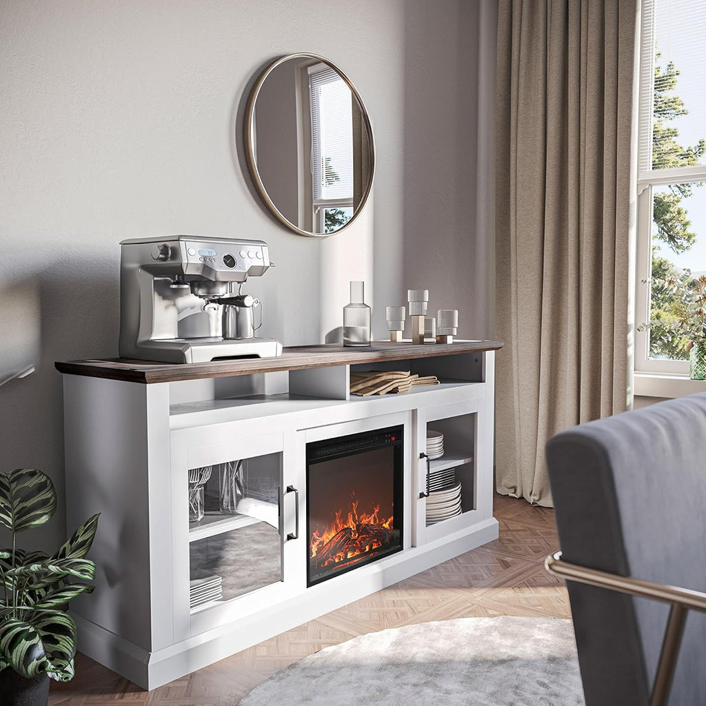 Cayman Farmhouse Fireplace TV Stand