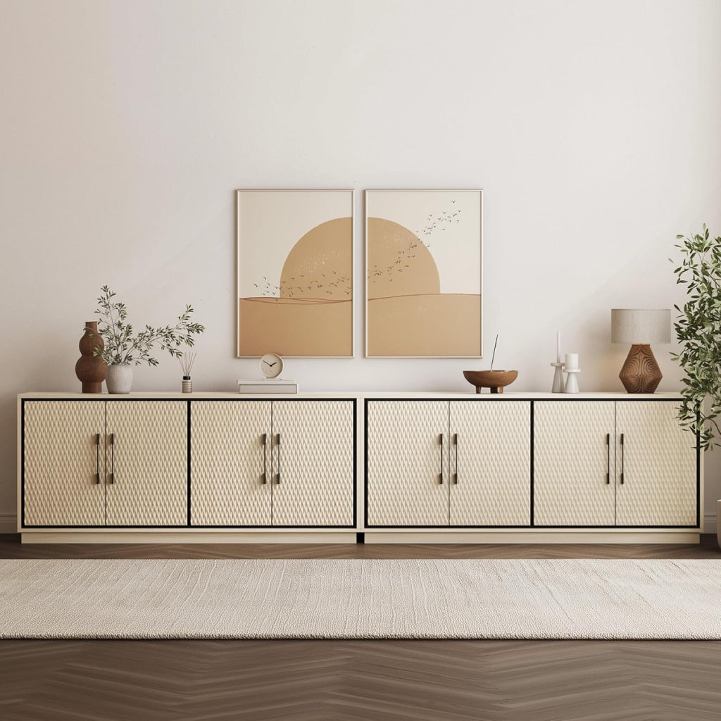 Embossed Buffet Cabinet with Storage