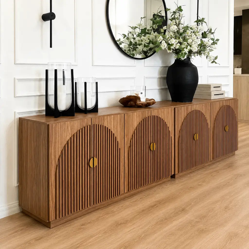 four module sideboard with arched doors