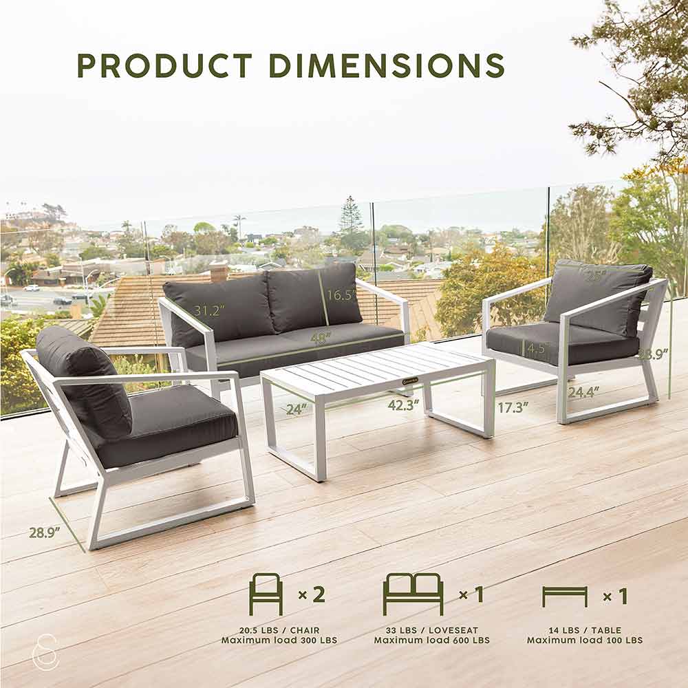Aegean aluminum sofa set