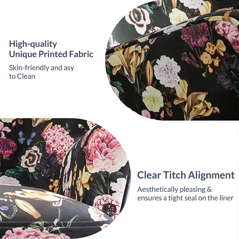 Holland Red Floral Velvet Accent Chair with Gold Metal Legs