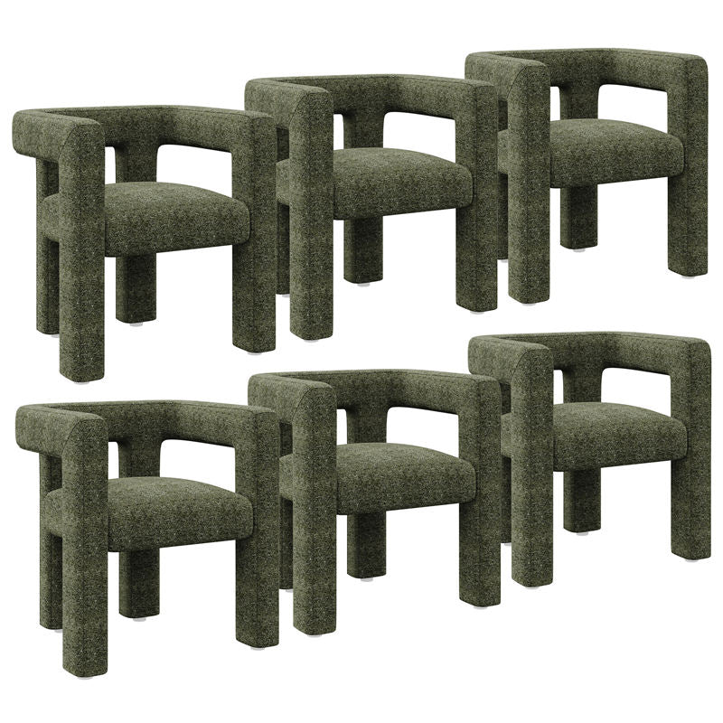 Lisbon Bouclé Upholstered Barrel Accent Chair (Set of 6)