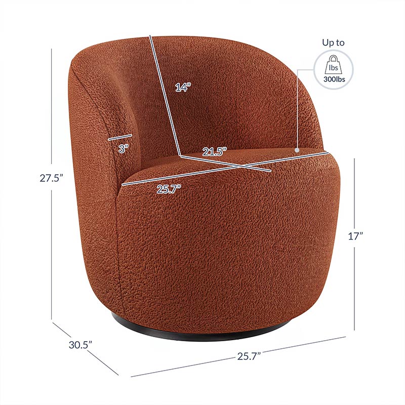 Slate Swivel Barrel Chair