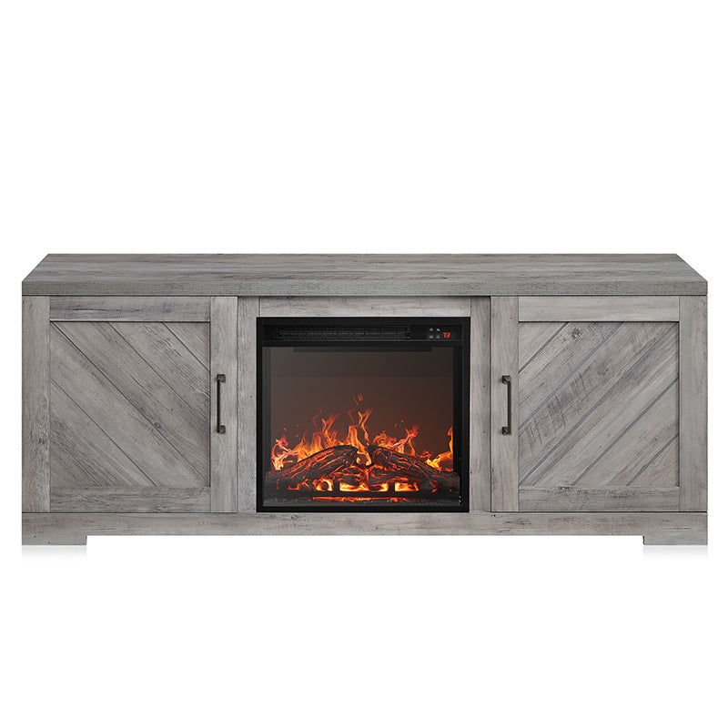 Hilo 58" Rustic Fireplace TV Stand