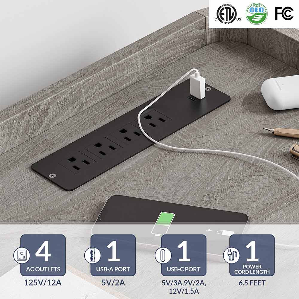 Corrigan 66" Modern TV Stand with LED Lights & Drawers