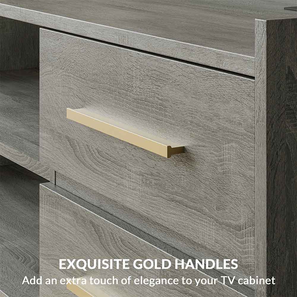 Corrigan 66" Modern TV Stand with LED Lights & Drawers