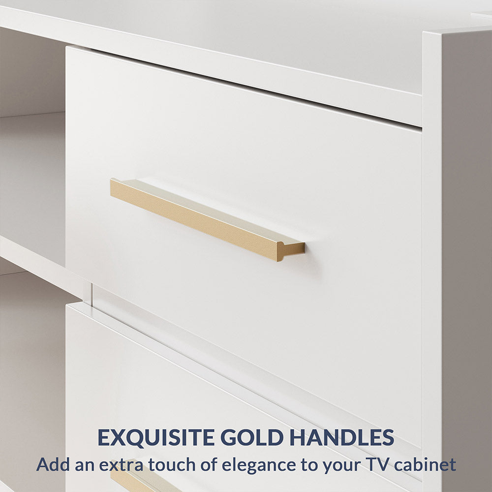 Corrigan 66" Modern TV Stand with LED Lights & Drawers