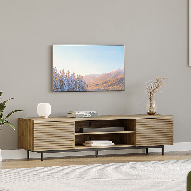 Colemen Mid Century Modern TV Stand for TVs up to 75″