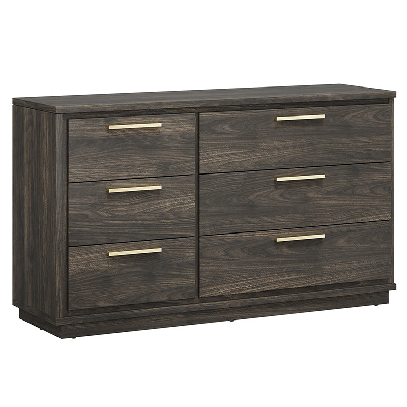 BELLEZE New Port 54" 6-Drawer Chest, Wide Storage Organizer Cabinet