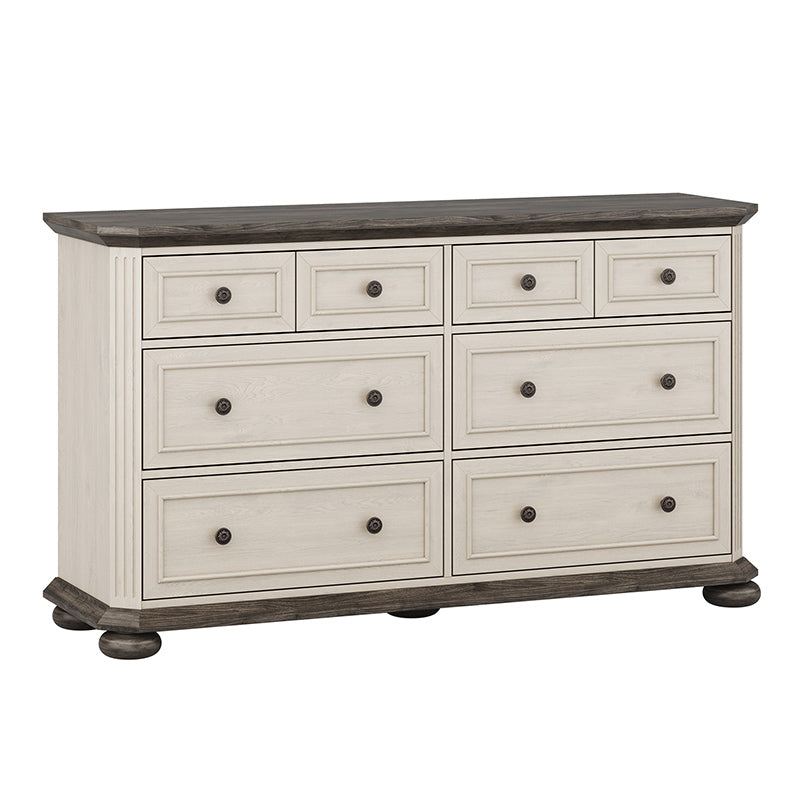 31" Rustic Farmhouse 6-Drawer Dresser, Bedside Storage Cabinet