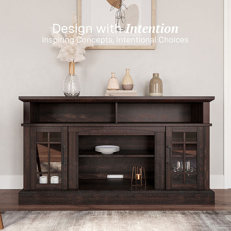 Astorga 58" Modern Farmhouse Fireplace TV Stand
