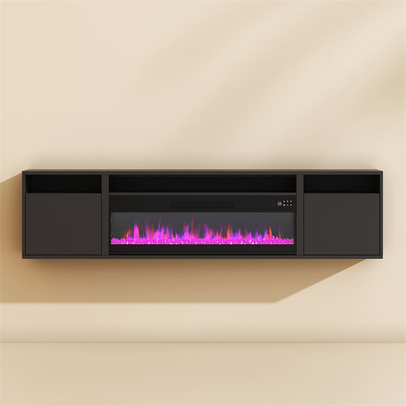 70" Floating Fireplace TV Stand