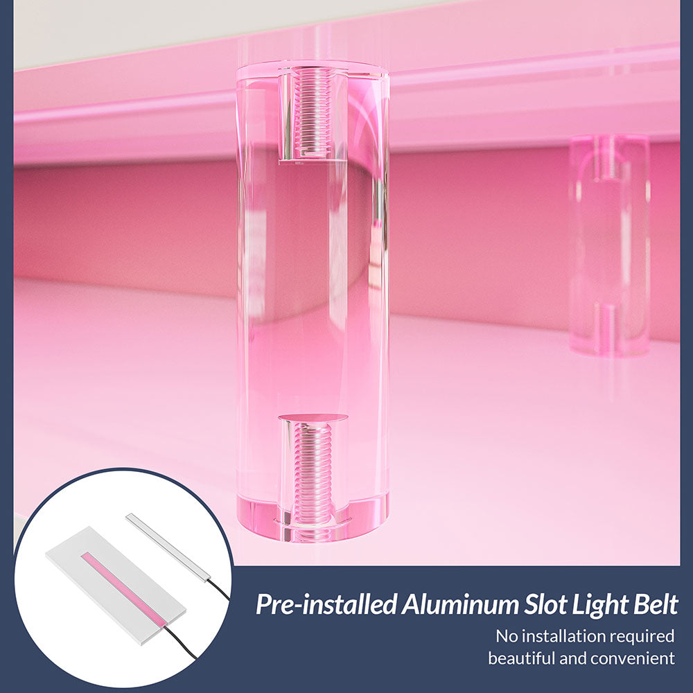 Avenue 70" Fireplace TV Stand with LED Lights & Power Strip