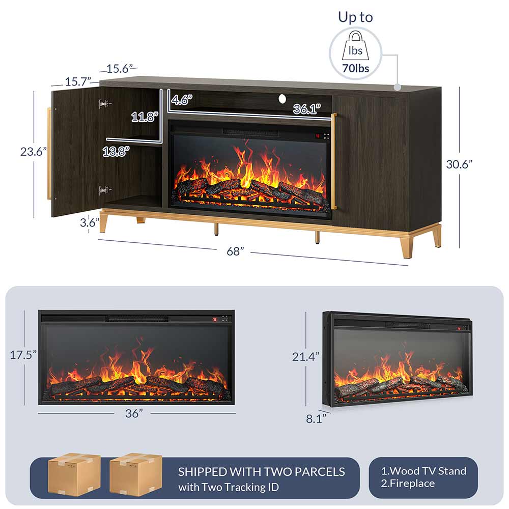 London Fireplace Entertainment Center