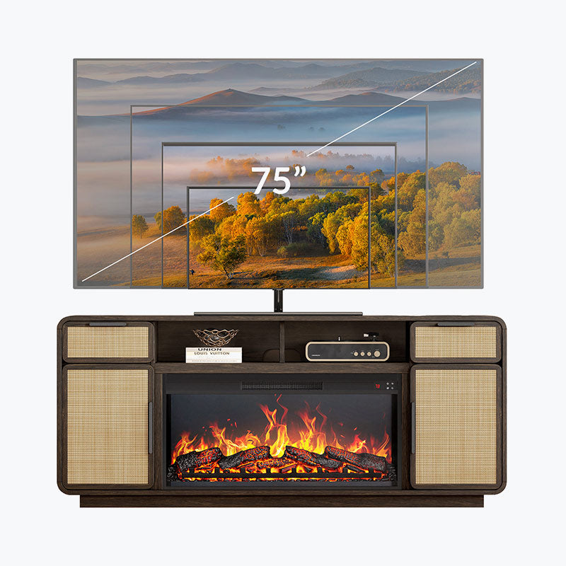 Bower TV Stand w/Fireplace