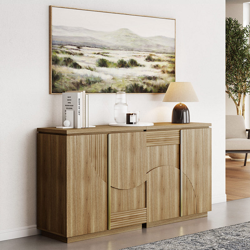 Belleze Set of 2 31" Modular Sideboards with Geometric Arched Doors