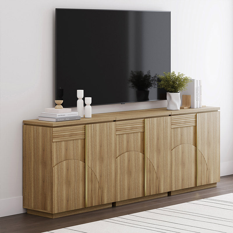 Belleze Set of 3 31" Modular Sideboards with Geometric Arched Doors