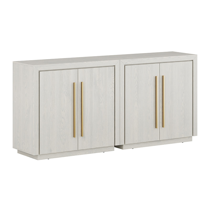 Libra Set of 2 Modern Sideboard With Compartments & Adjustable Shelves
