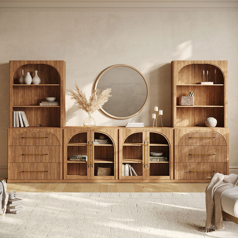 Jagger Double-Arc Modular Entertainment Wall Unit (6-Piece)
