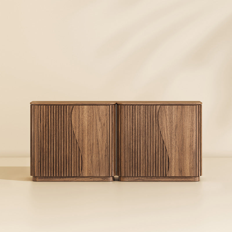 Simms 35" Modern S-Shaped Fluted Sideboard (Set of 2)
