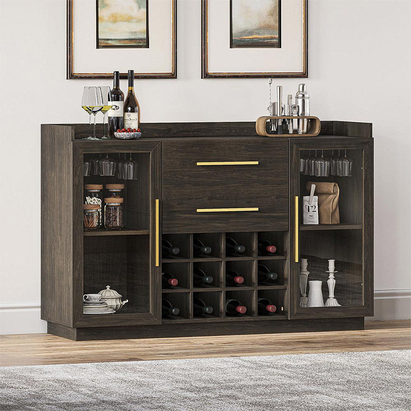 55" Wine Cabinet, Sideboard Buffet with Wine Rack