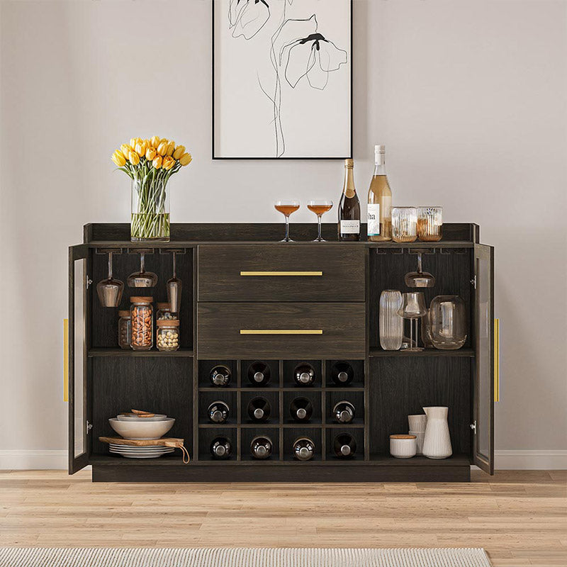 55" Wine Cabinet, Sideboard Buffet with Wine Rack