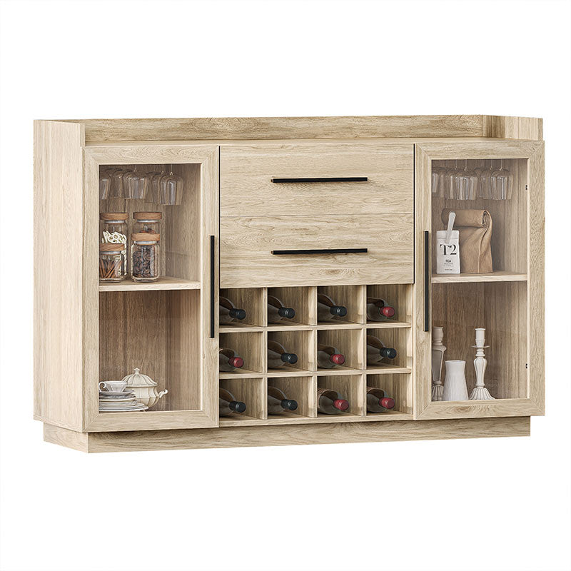 55" Wine Cabinet, Sideboard Buffet with Wine Rack