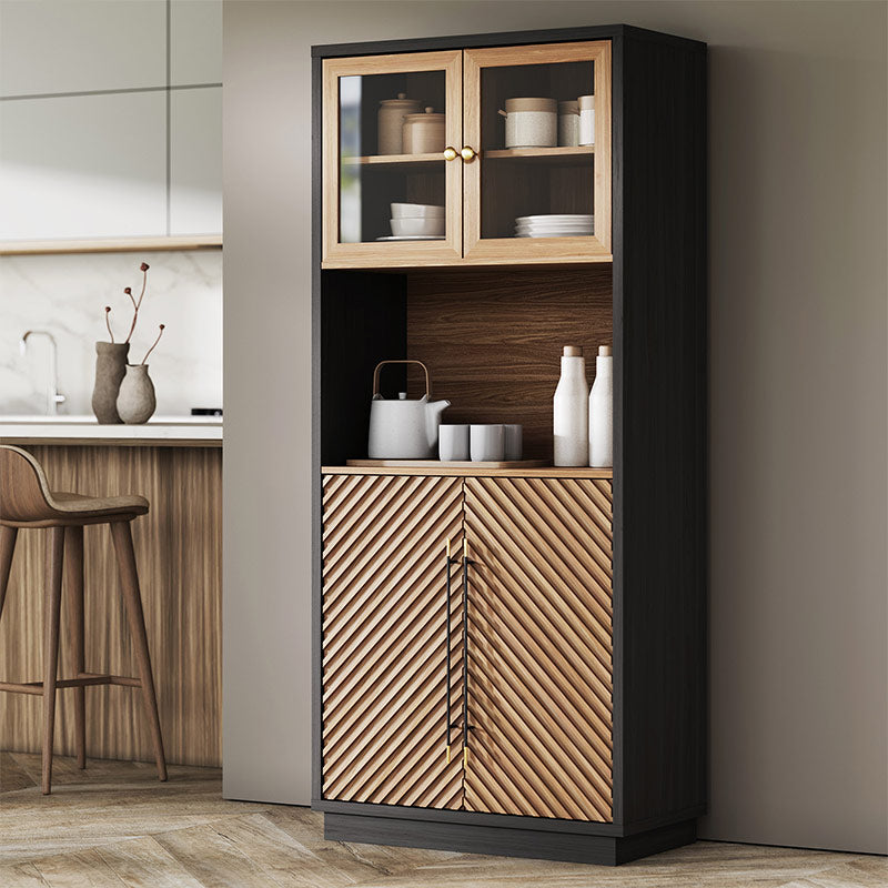 Belleze 69" Tall Kitchen Pantry Cabinet with Hutch