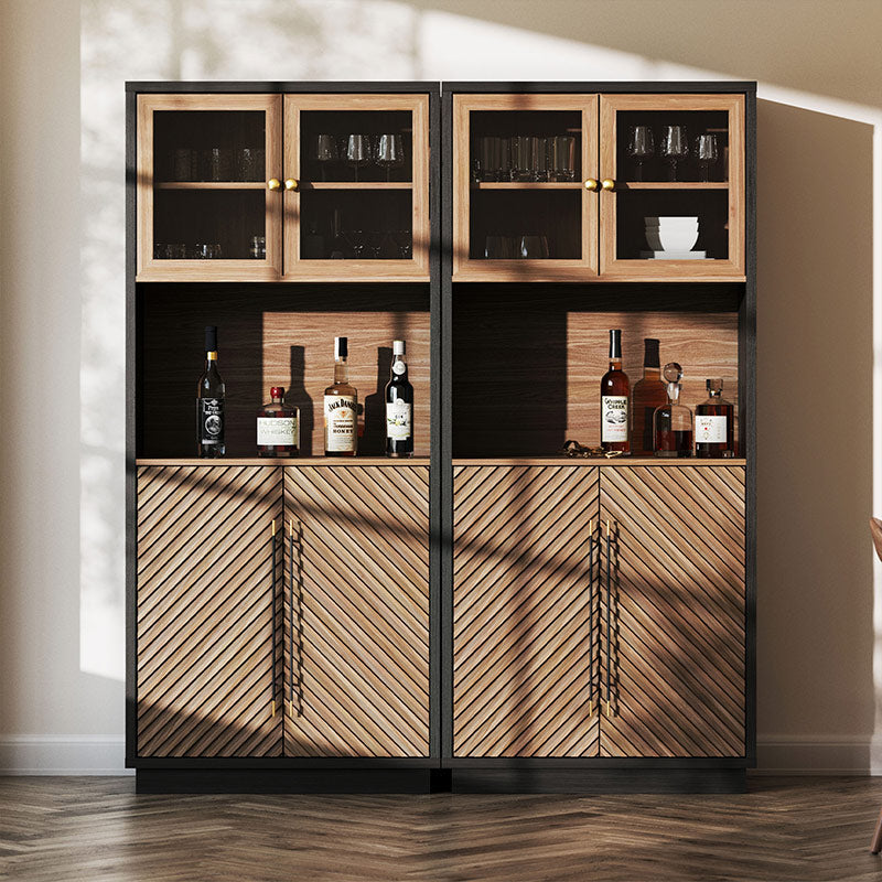 Belleze 69" Tall Kitchen Pantry Cabinet with Hutch