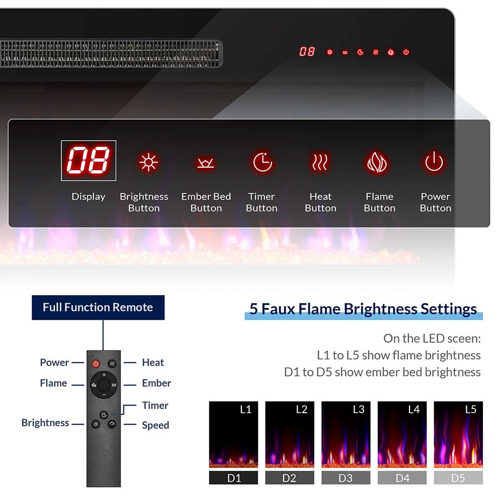 42"Fireplace Heater