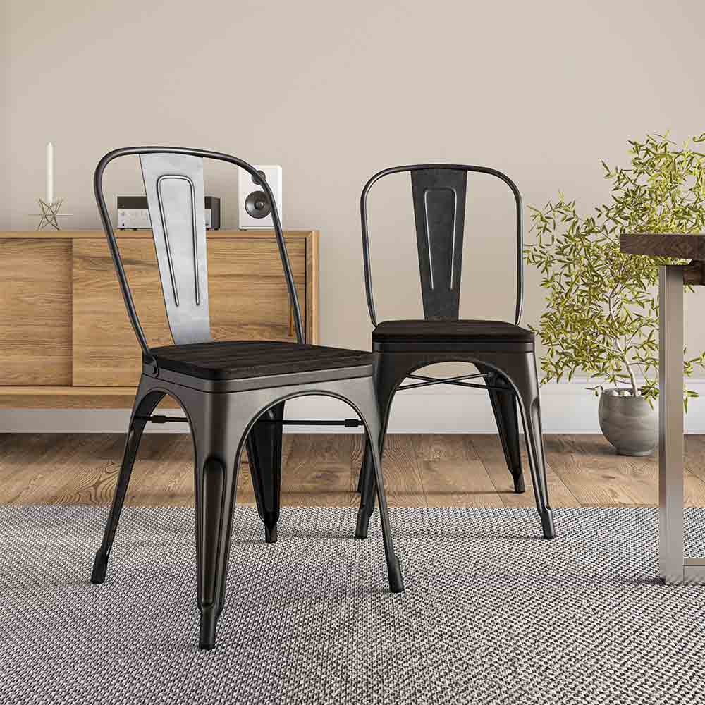 Alexander Dining Chair w/ Wood Seat (Set of 4)