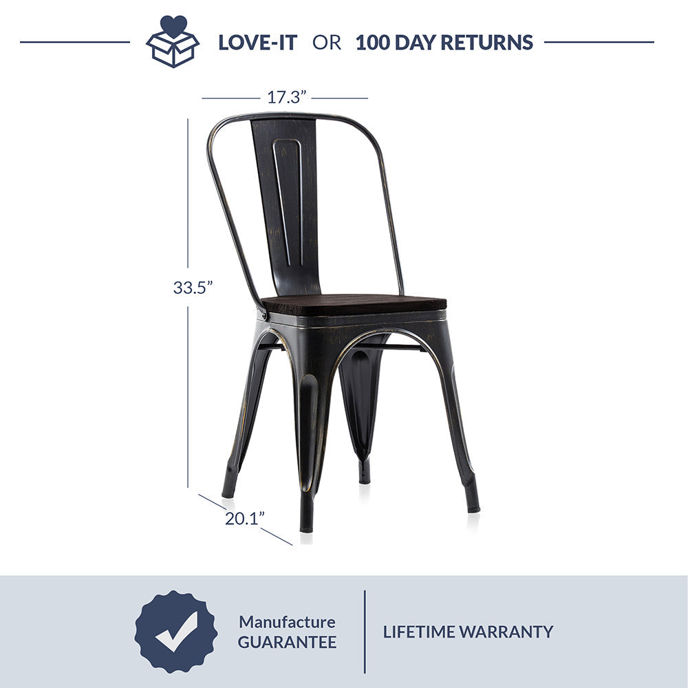 Alexander Dining Chair w/ Wood Seat (Set of 4)