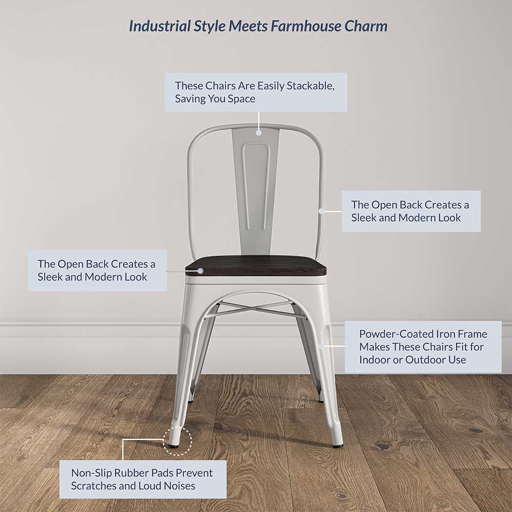Alexander Dining Chair w/ Wood Seat (Set of 4)