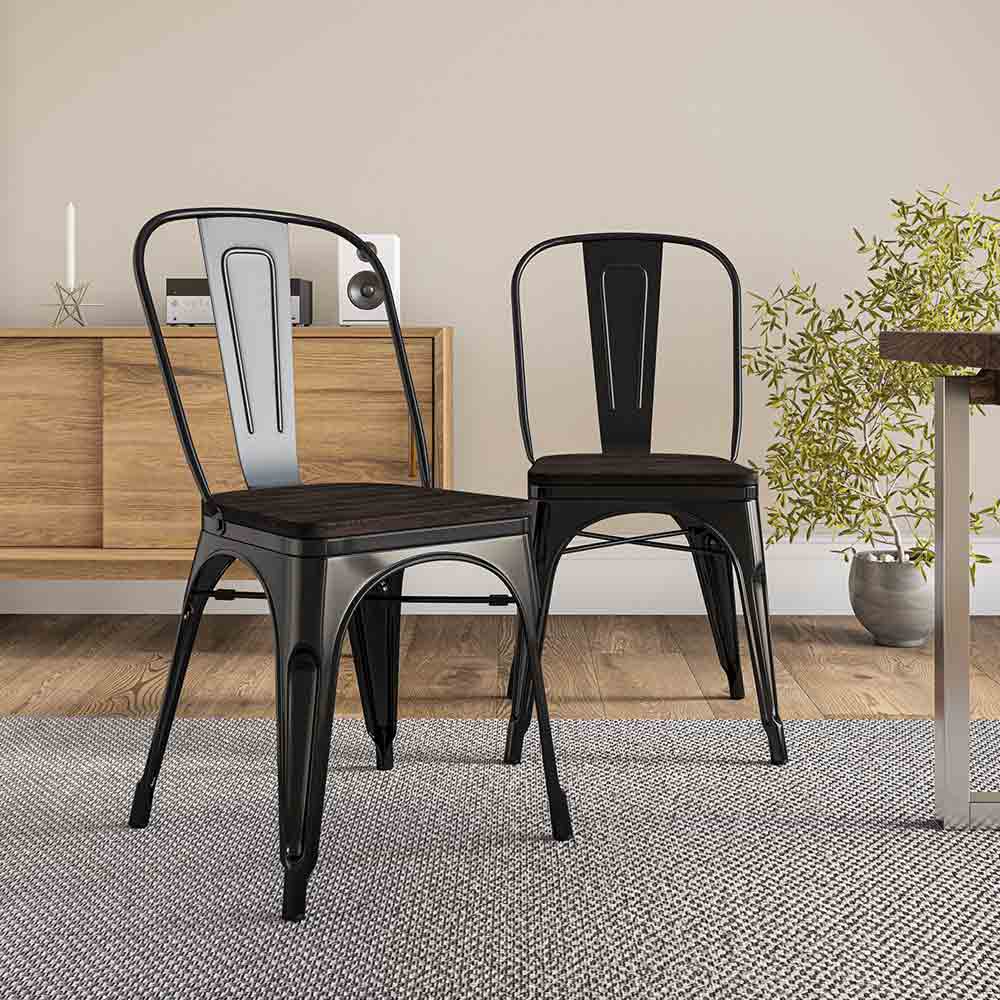 Alexander Dining Chair w/ Wood Seat (Set of 4)