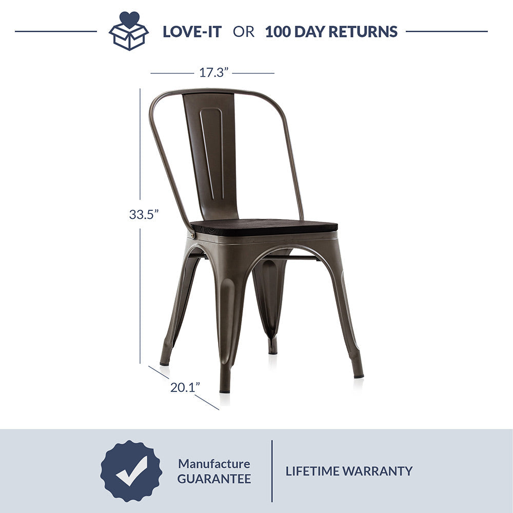 Alexander Dining Chair w/ Wood Seat (Set of 4)
