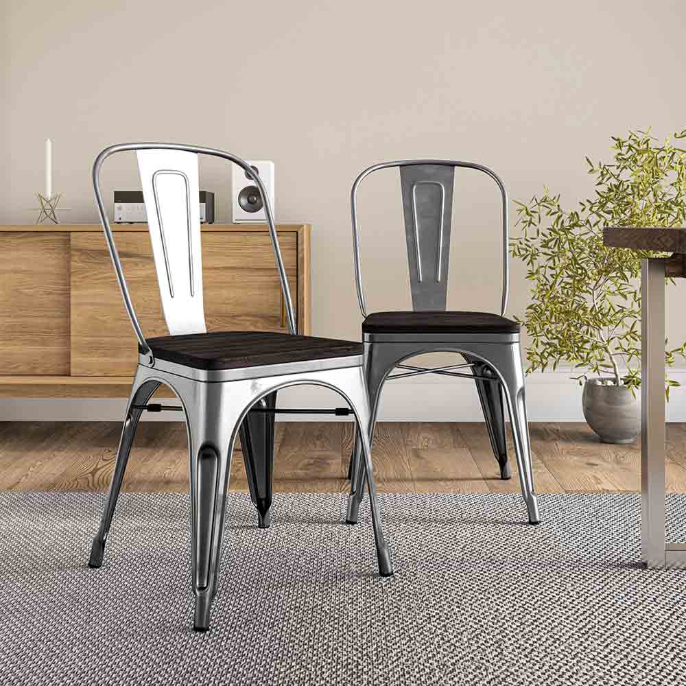 Alexander Dining Chair w/ Wood Seat (Set of 4)