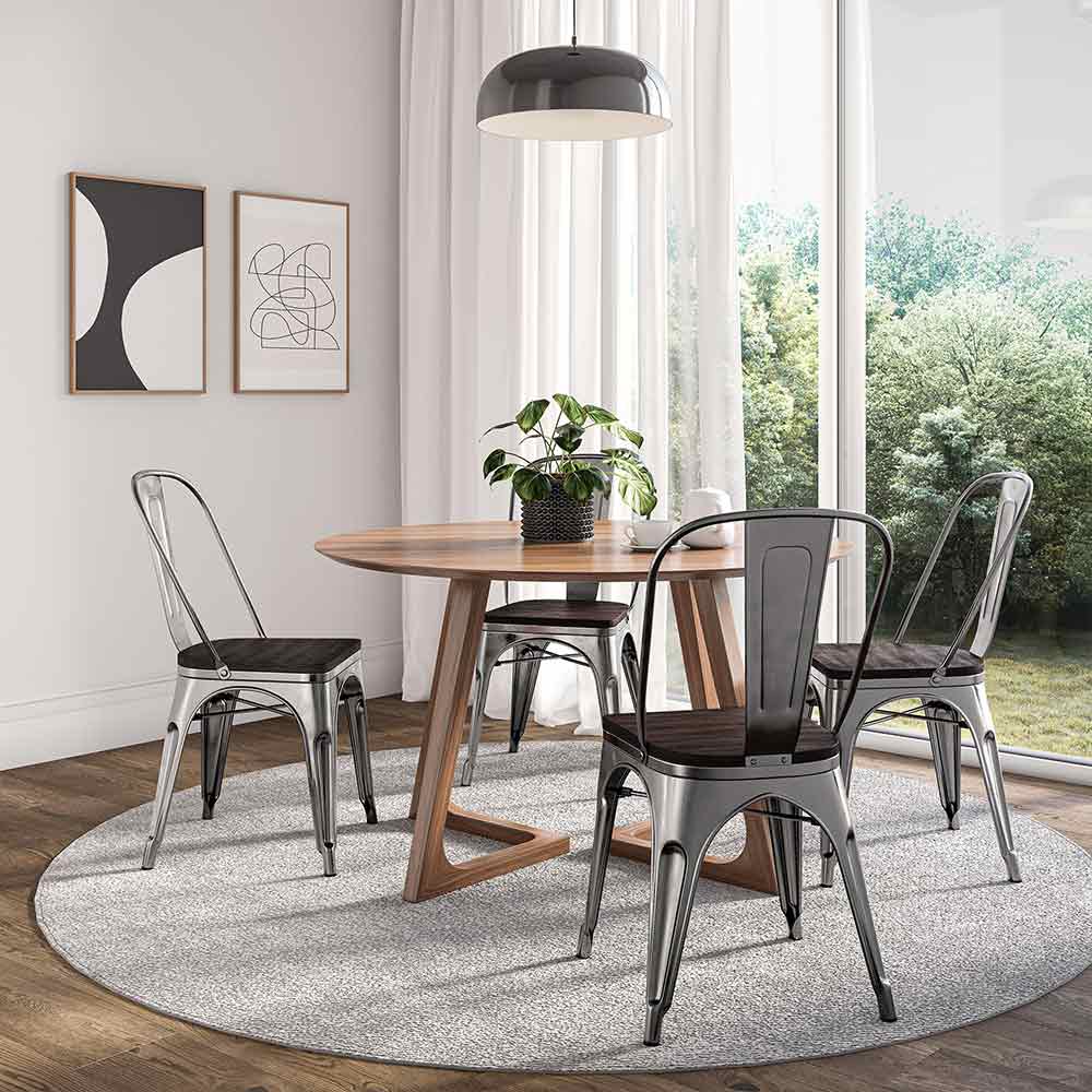Alexander Dining Chair w/ Wood Seat (Set of 4)