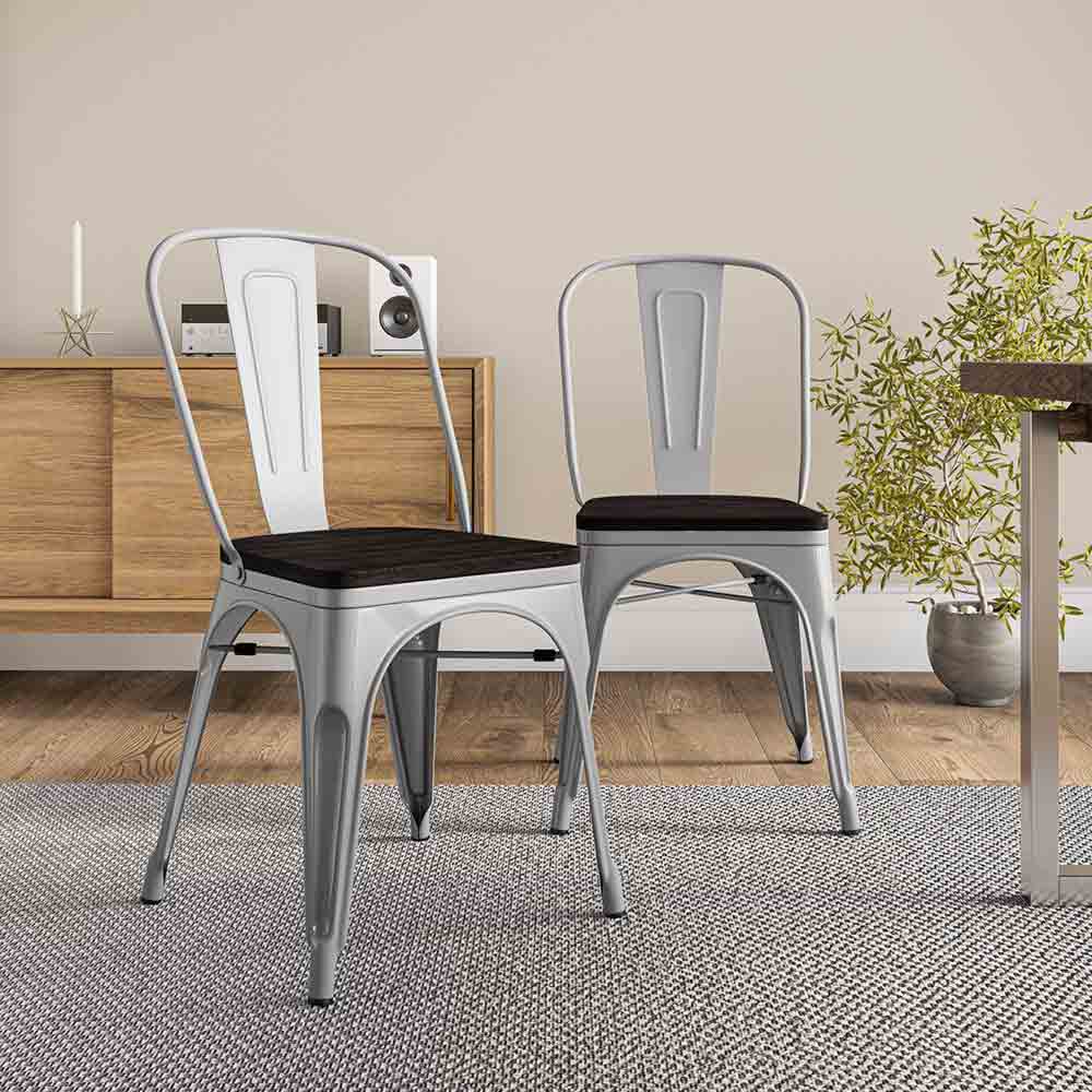 Alexander Dining Chair w/ Wood Seat (Set of 4)
