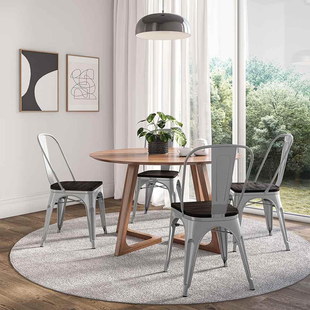 Alexander Dining Chair w/ Wood Seat (Set of 4)