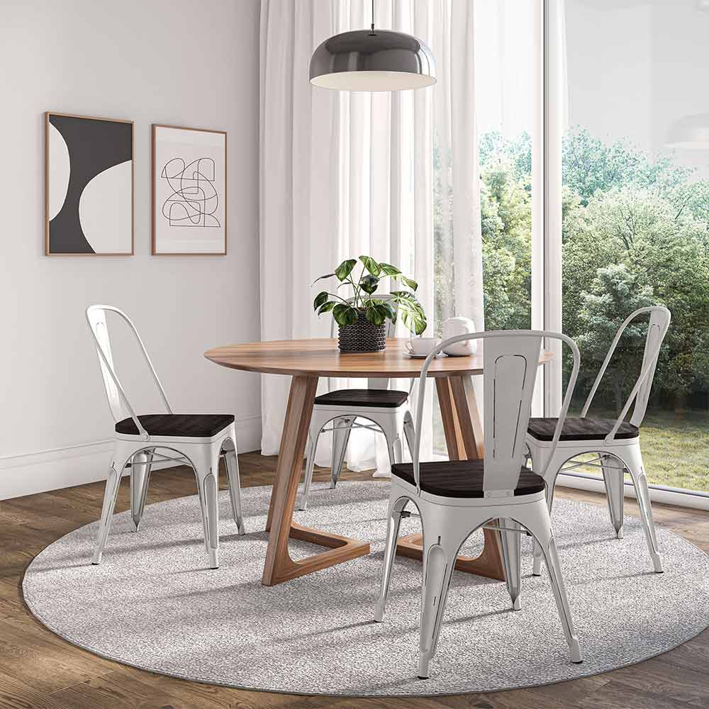 Alexander Dining Chair w/ Wood Seat (Set of 4)