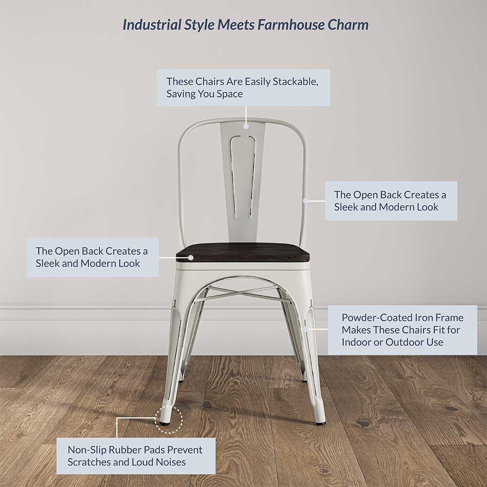 Alexander Dining Chair w/ Wood Seat (Set of 4)