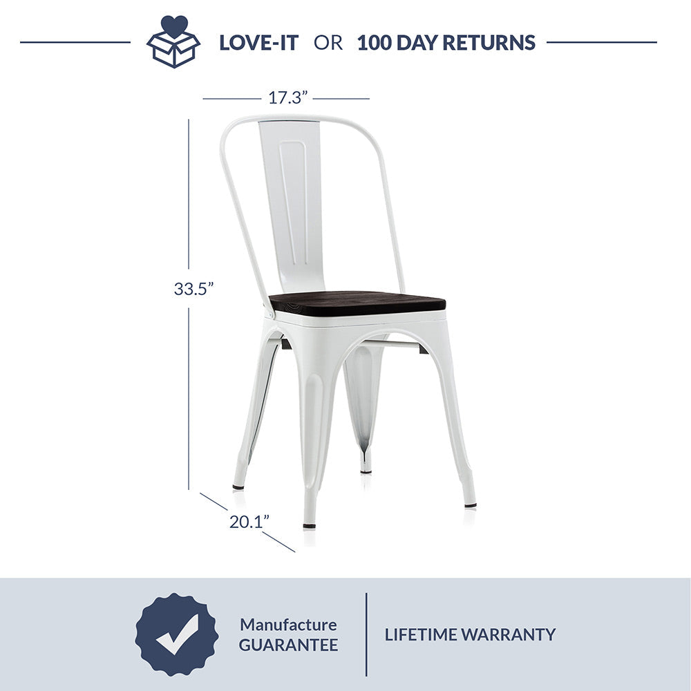 Alexander Dining Chair w/ Wood Seat (Set of 4)