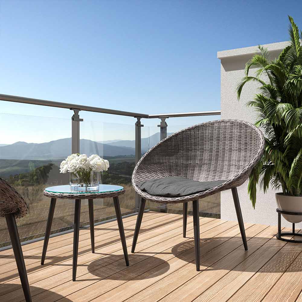 Hitia 3 Piece Patio Bistro Set
