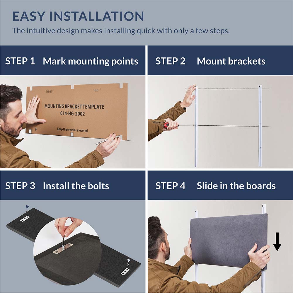 38" x 11.5" Upholstered Wall Mounted Headboard Panels