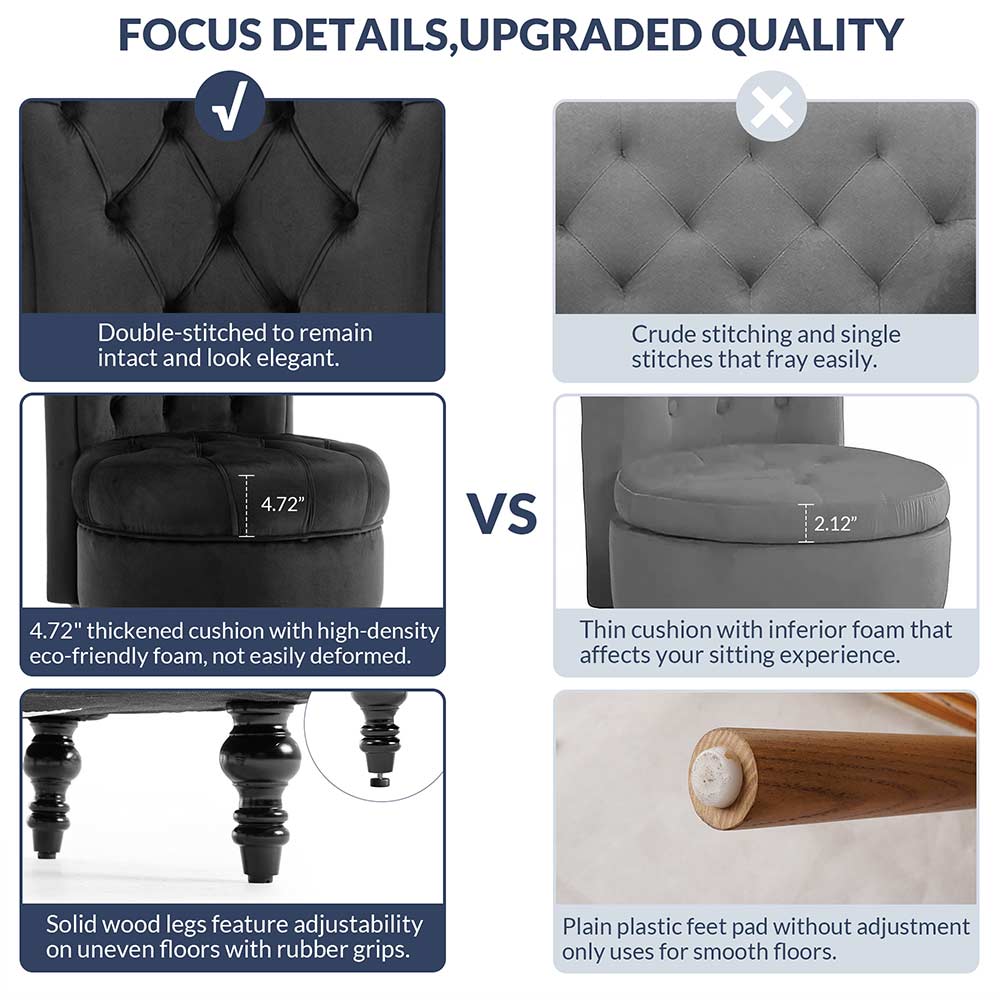 Tufted High Back Accent Chair