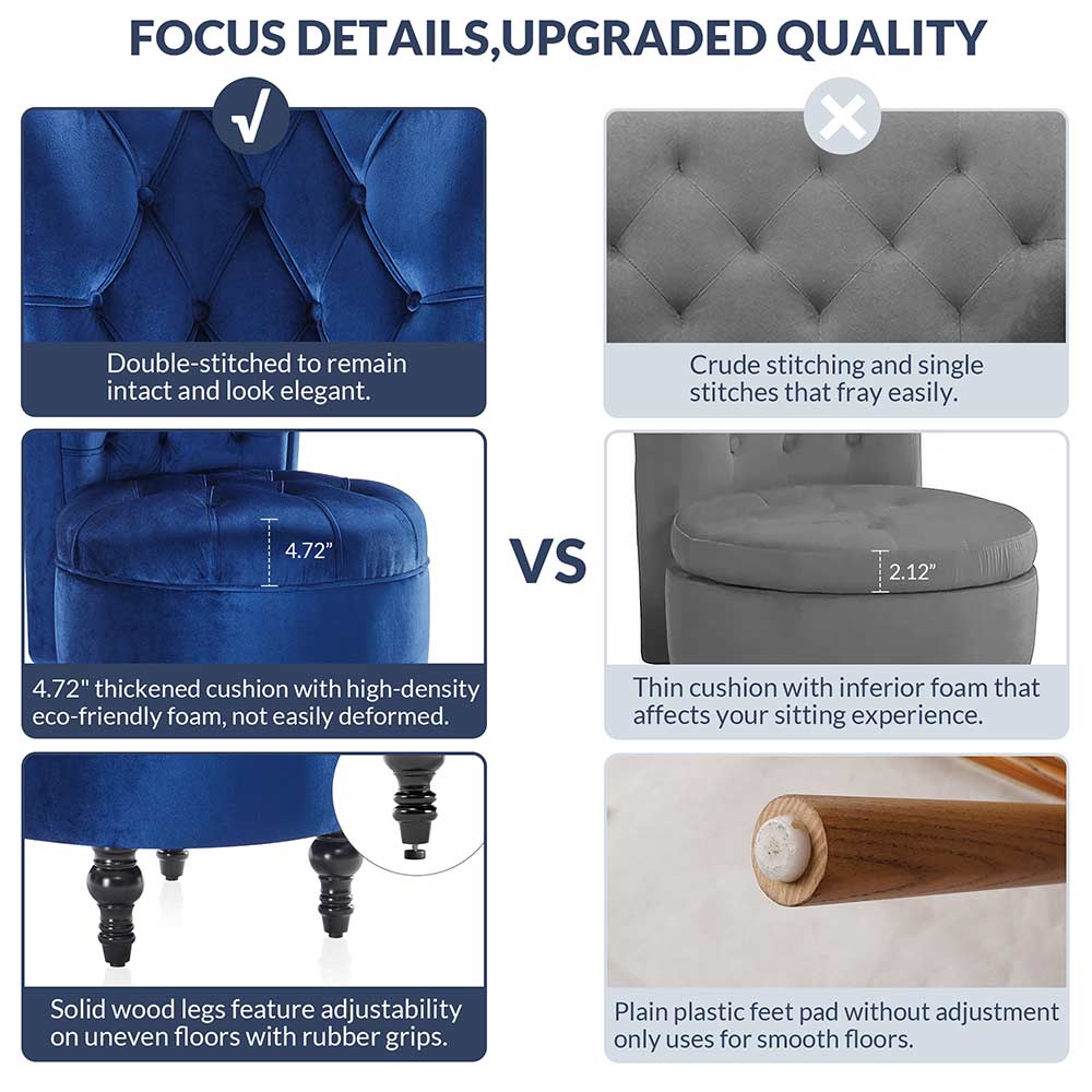 Tufted High Back Accent Chair