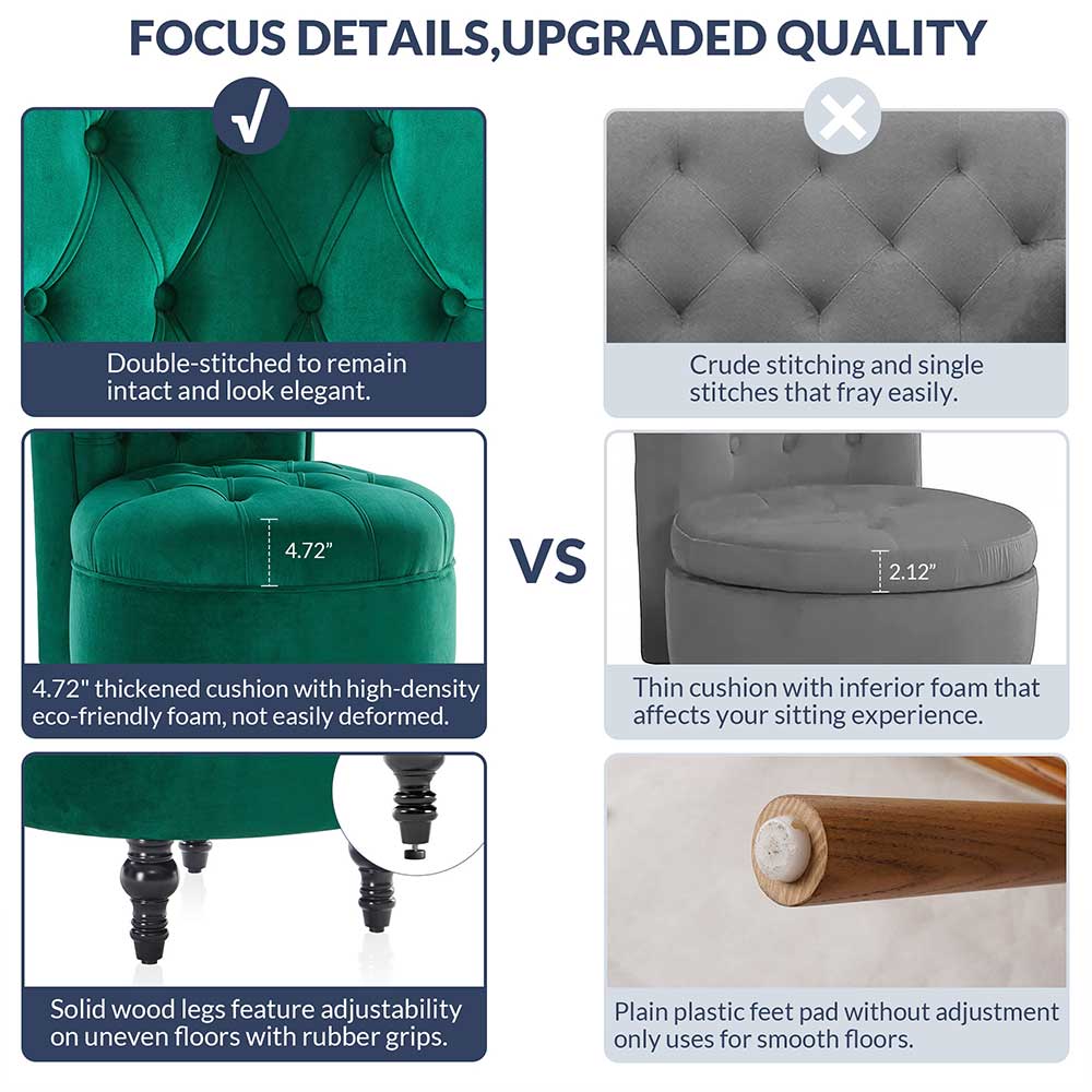 Tufted High Back Accent Chair