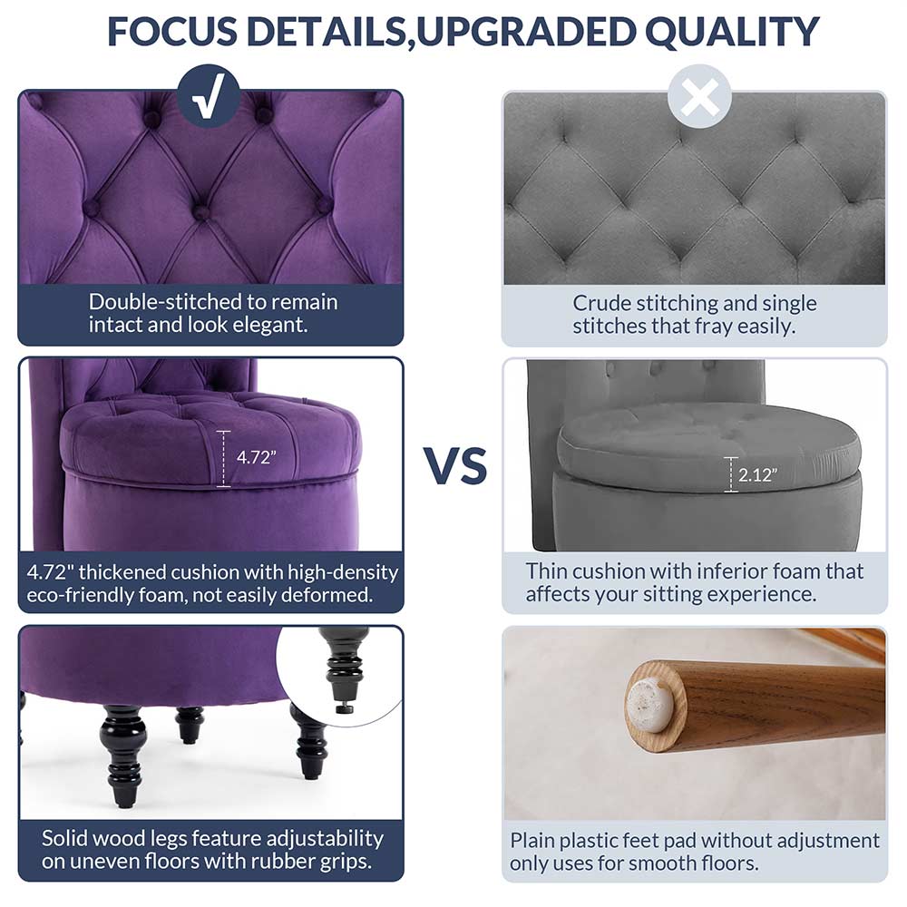 Tufted High Back Accent Chair