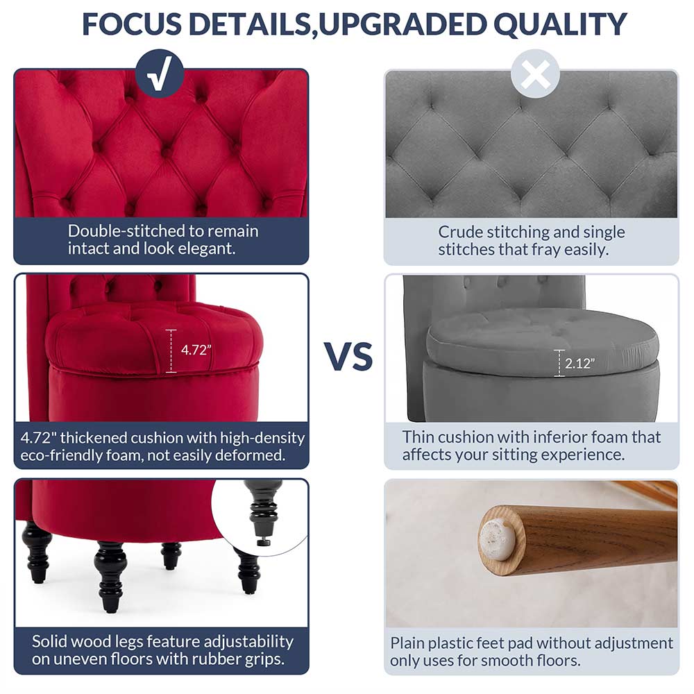 Tufted High Back Accent Chair